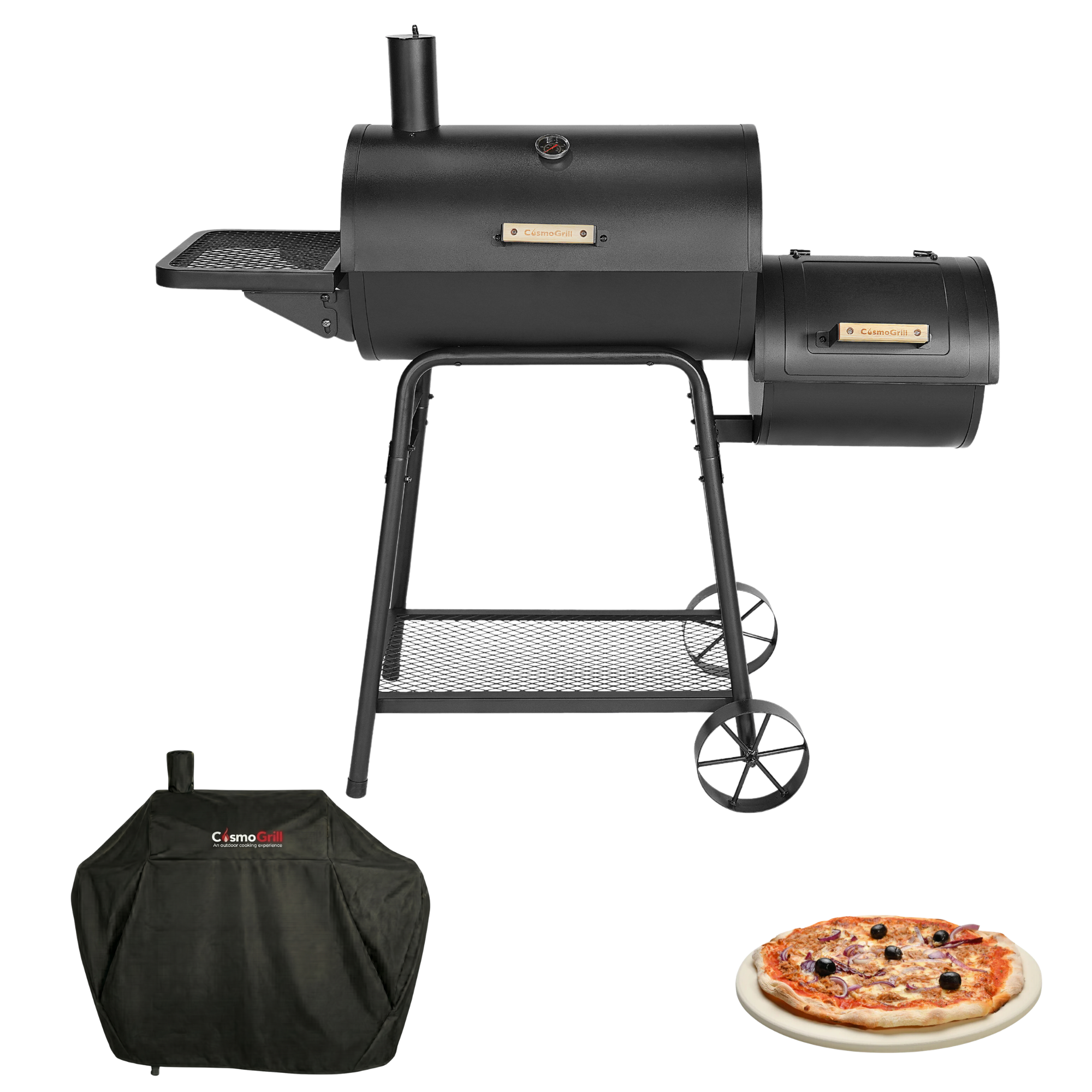 Cinder Offset Smoker Charcoal Barbecue (Essential Bundle)