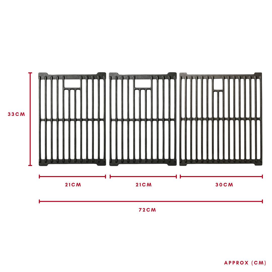 Cast Iron Grill Grate Set for Original 6+1
