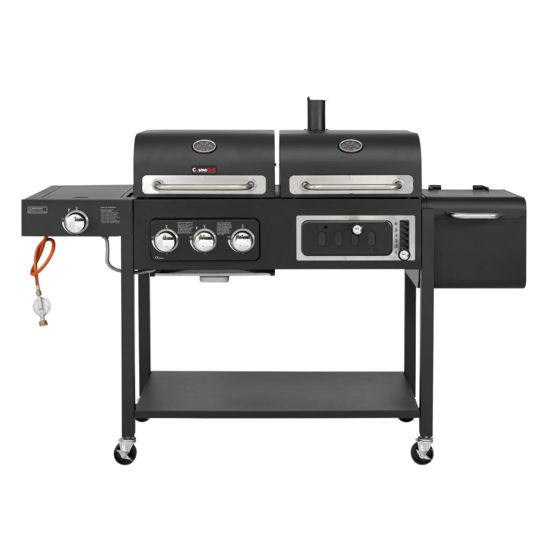 Dual grill with smoker best sale