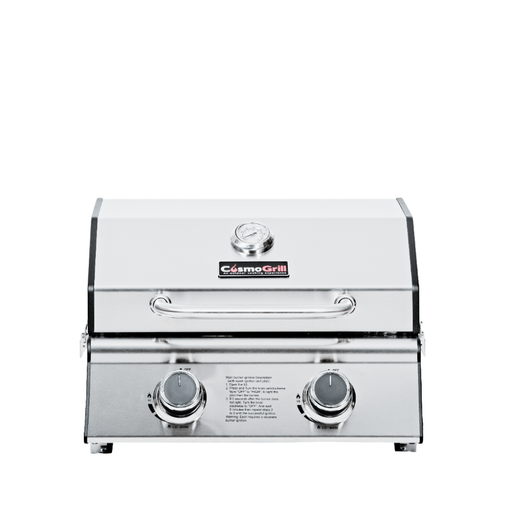 Compact Stainless Steel 2 Burner Gas Barbecue