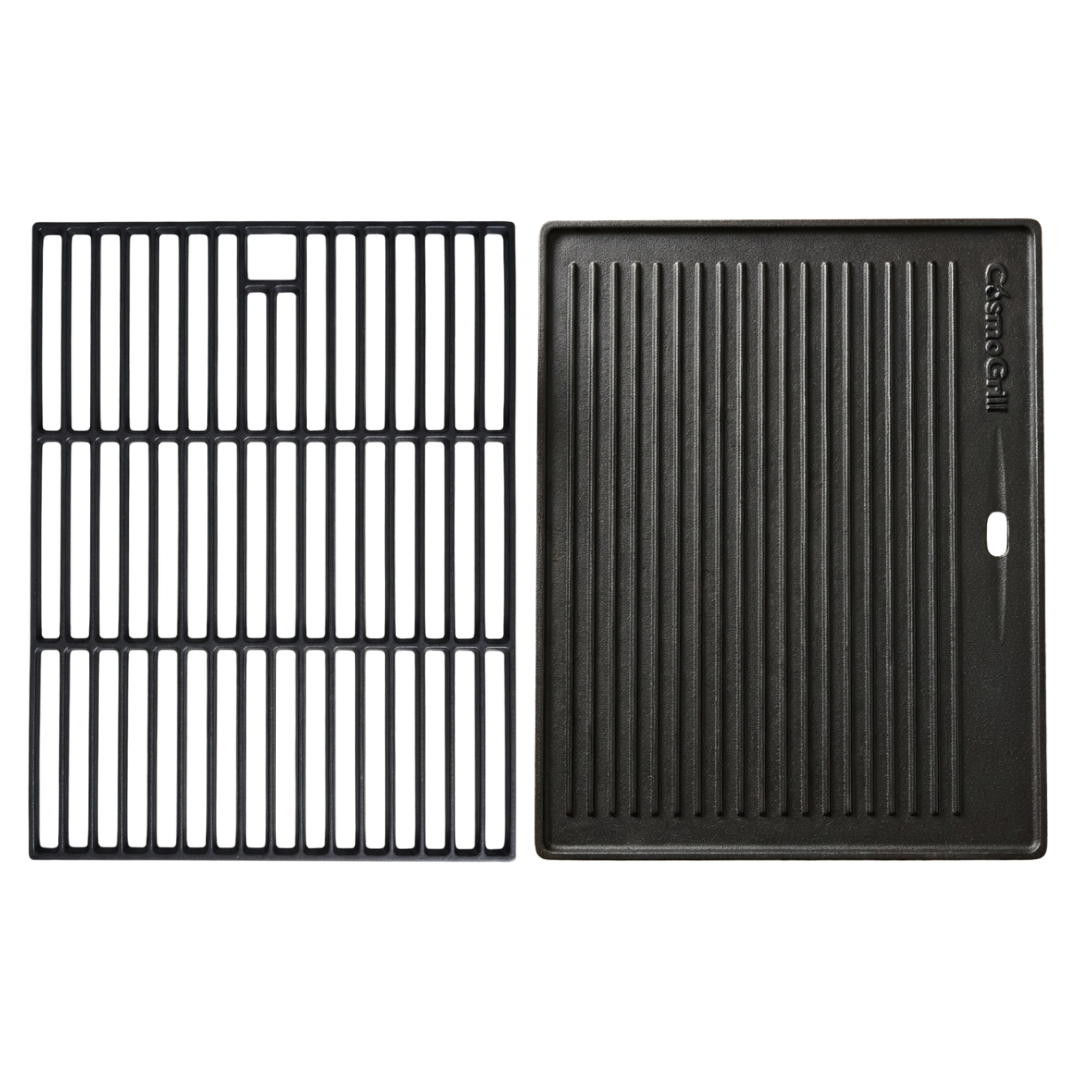 Cast Iron Reversible Griddle and Grill Grate Set for Pro 4+1