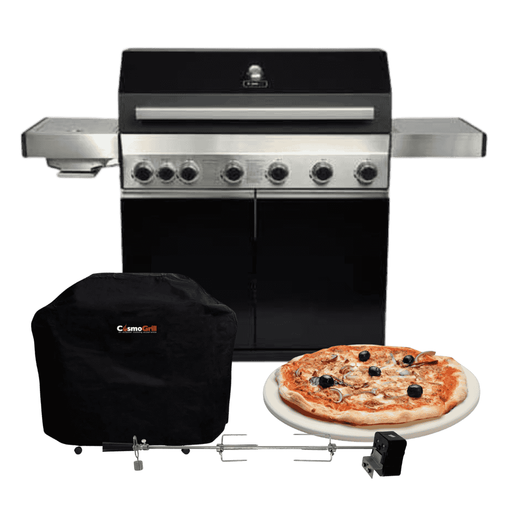 Premium Black 6+1 Gas Barbecue (Halloween Exclusive Bundle)