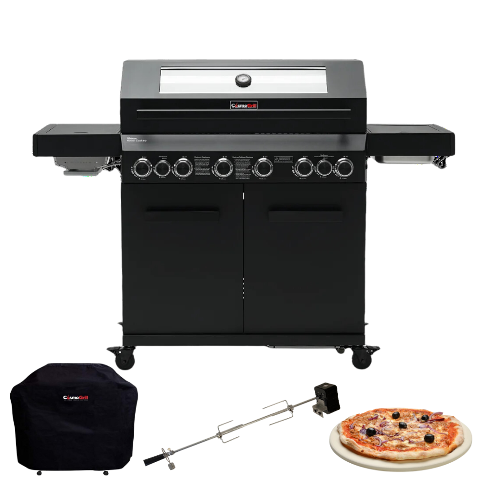 Platinum Yamara Dark 6+2 Gas Barbecue (Exclusive Bundle)