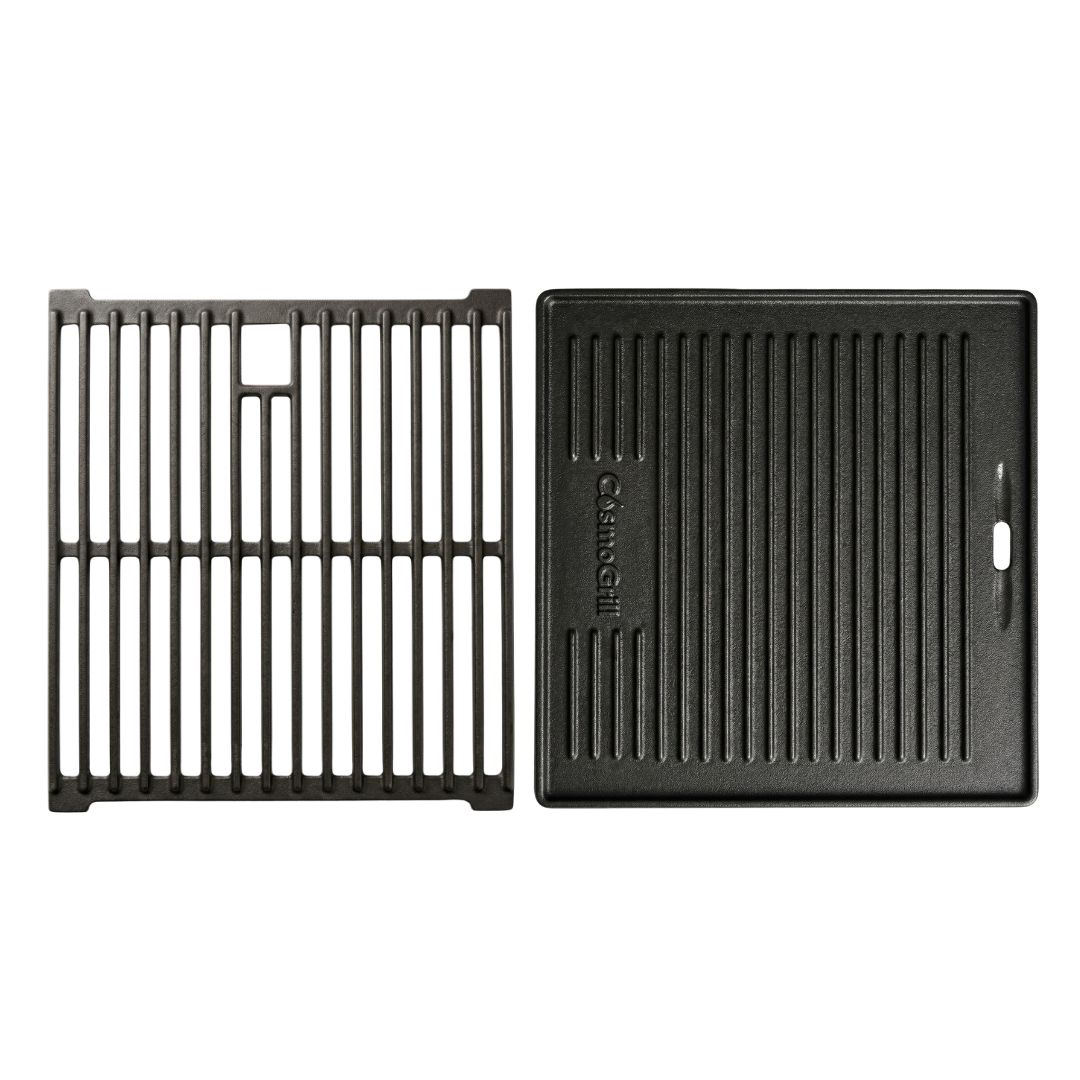Cast Iron Grill and Ridged Griddle Set