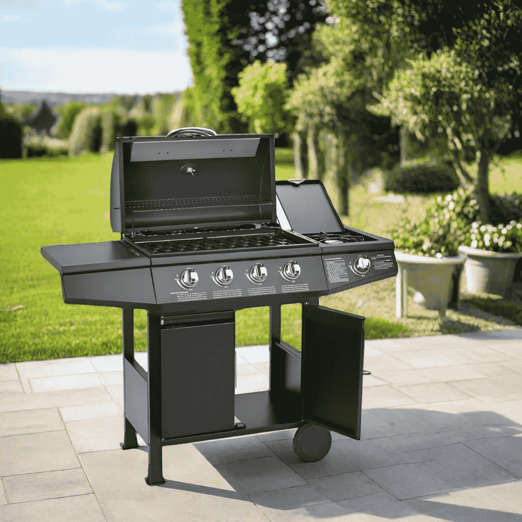 Portable 4 Burner Gas Barbecue