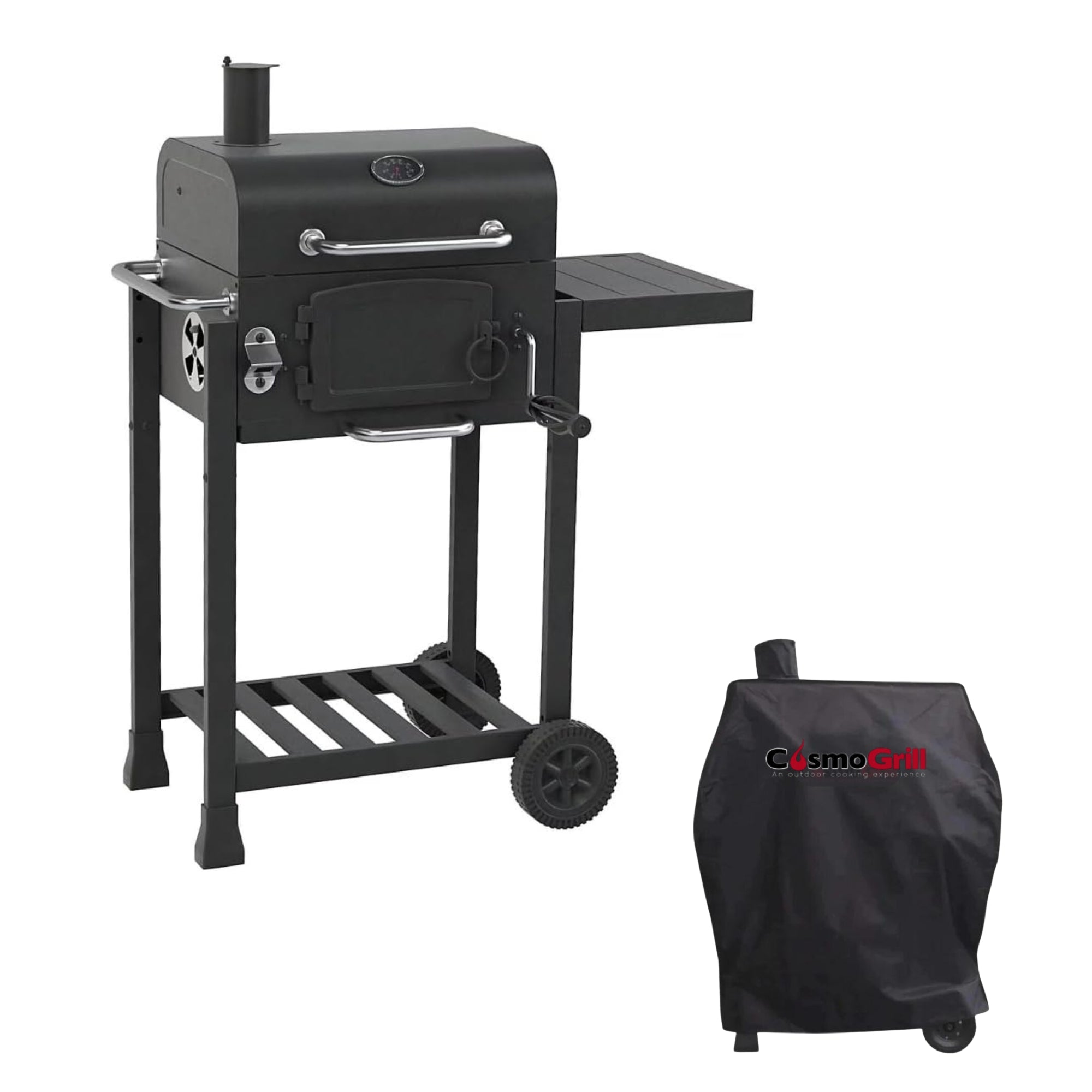 Jr. Smoker Charcoal Barbecue + Cover