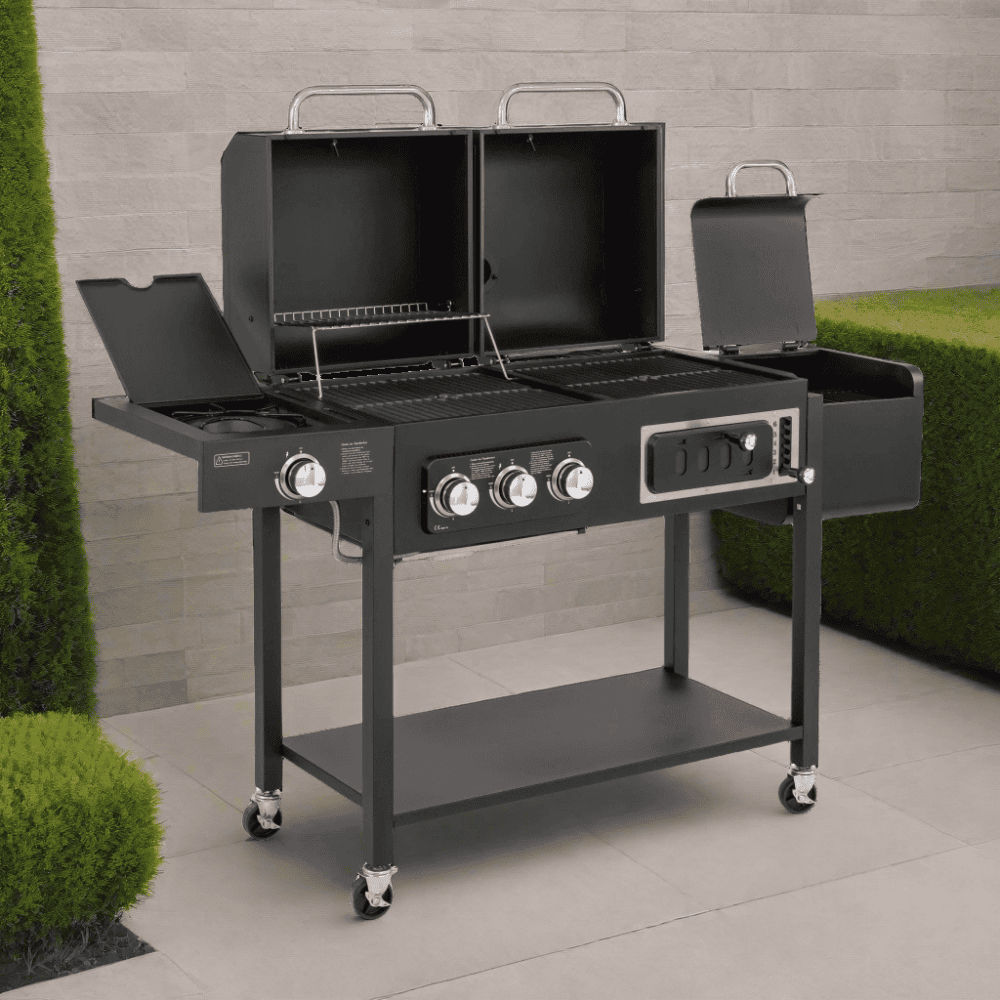 Charcoal and gas bbq combo online