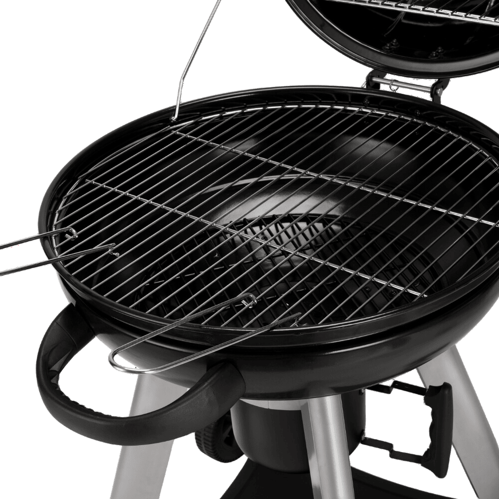 CosmoGrill Kettle Charcoal BBQ with Large Grilling Space on Chrome-plated Steel Grill Grates