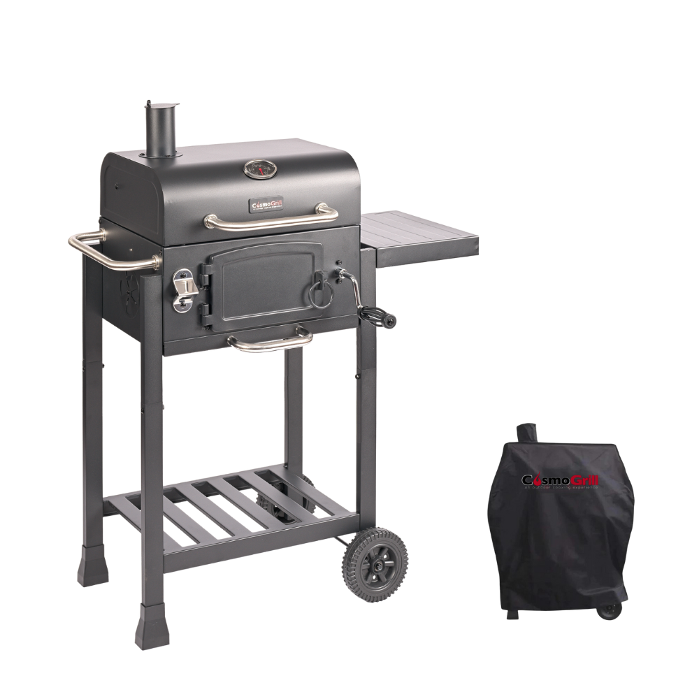 #Option_Jr. Smoker Charcoal BBQ and Cover