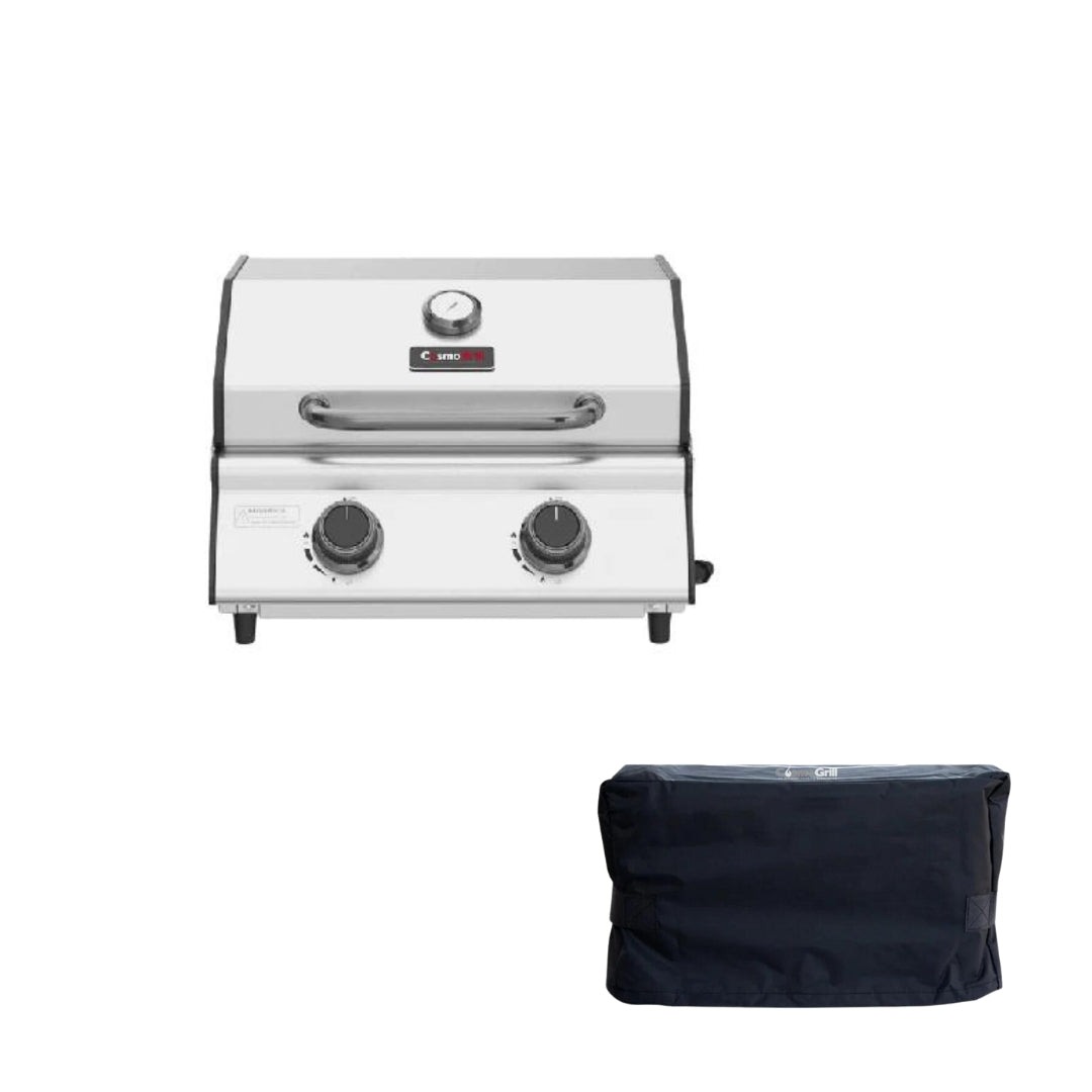 Compact Portable Stainless Steel 2 Burner Gas Barbecue