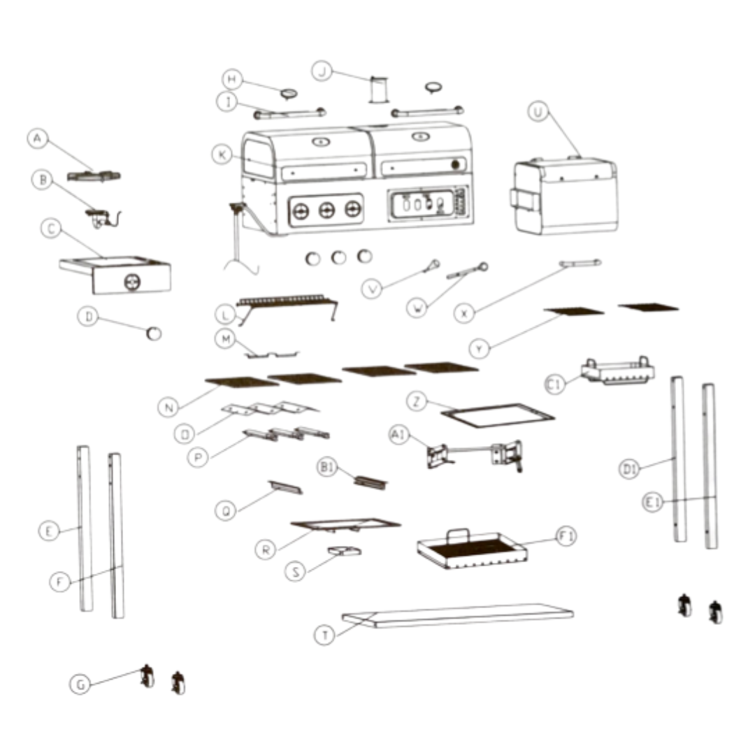 CosmoGrill DUO Dual Fuel Spare Parts Replacement Parts