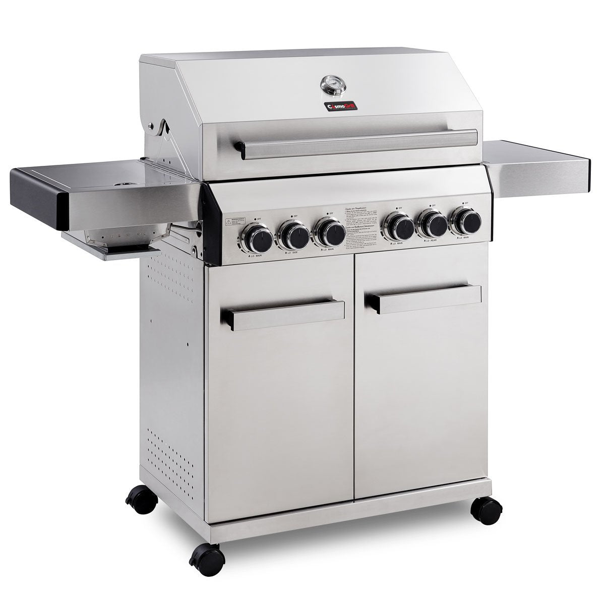 Platinum Stainless Steel 4+2 Gas Barbecue + Cover - CosmoGrill